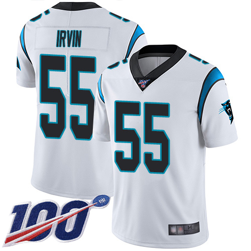 Carolina Panthers Limited White Youth Bruce Irvin Road Jersey NFL Football #55 100th Season Vapor Untouchable->carolina panthers->NFL Jersey